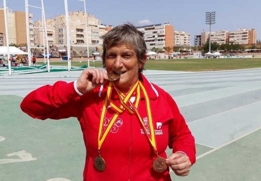 A veterana Ánxeles Rodríguez, campioa nacional en xavelina